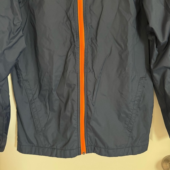 Columbia Navy Blue and Orange Windbreaker / Rain Jacket, L (14/16) - Picture 4 of 14